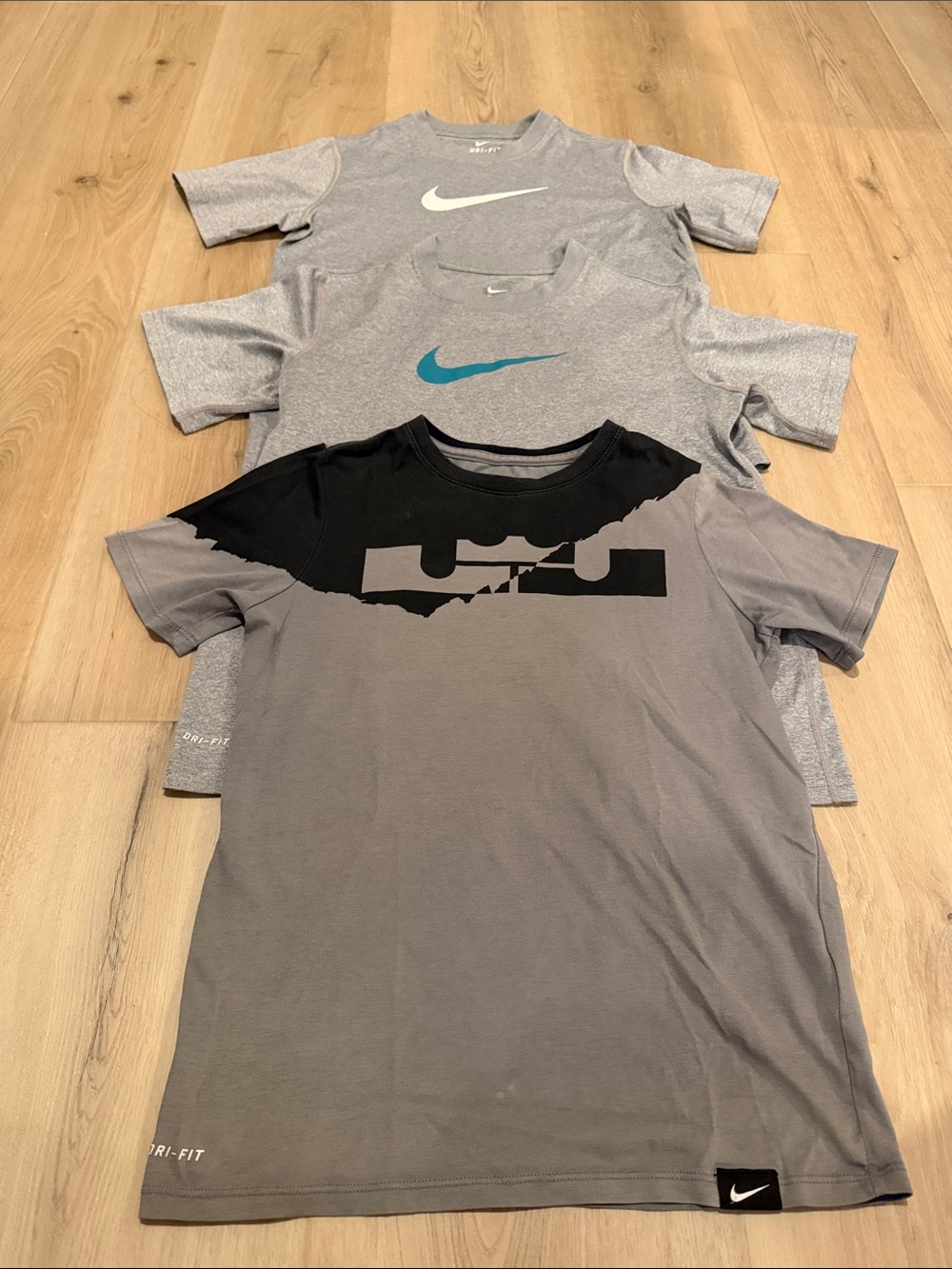 Nike Boys' Graphic Short Sleeve Tee Trio including LeBron James logo shirt